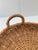Tan Round Wicker Tray With Bamboo Handles For Sale - Image 8 of 9