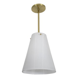 Lattimo glass conical pendant For Sale