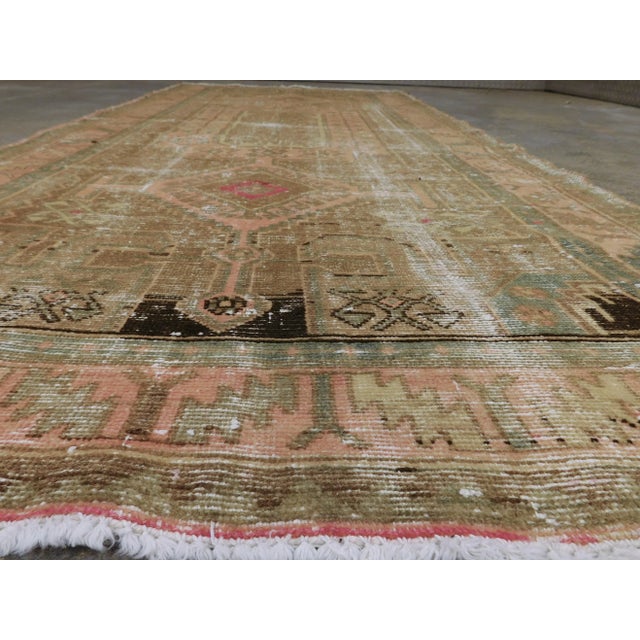Persian Distressed Vintage Persian Rug For Sale - Image 3 of 13