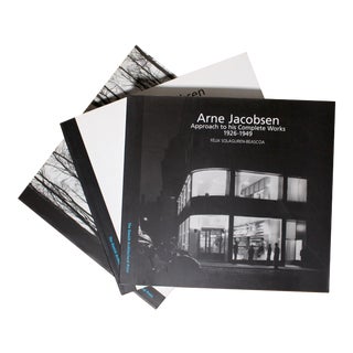Arne Jacobsen Complete Works 3 Volumes by the Danish Architectural Press (2002) Out of Print Decorative Coffee Table Books - Set of 3 For Sale