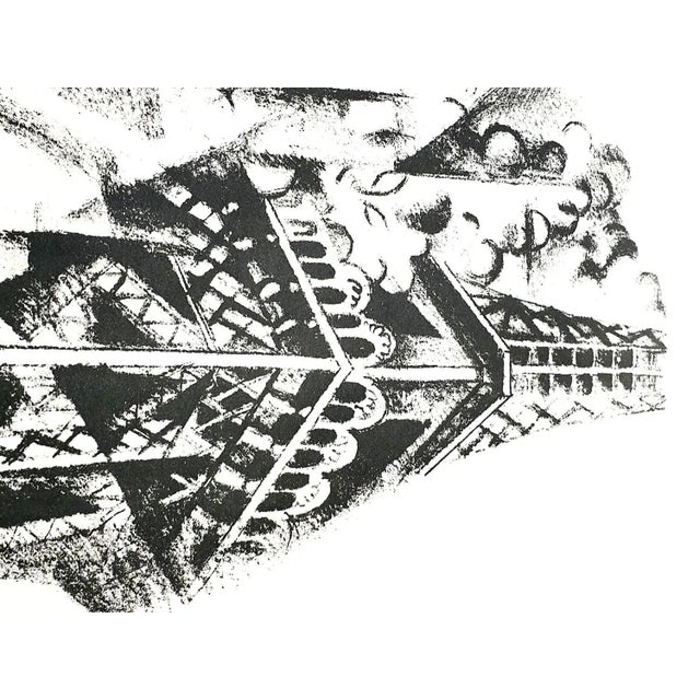 Wood (after) Robert Delaunay - La Femme et la Tour - Handsigned Lithograph Circa 1960 For Sale - Image 7 of 10