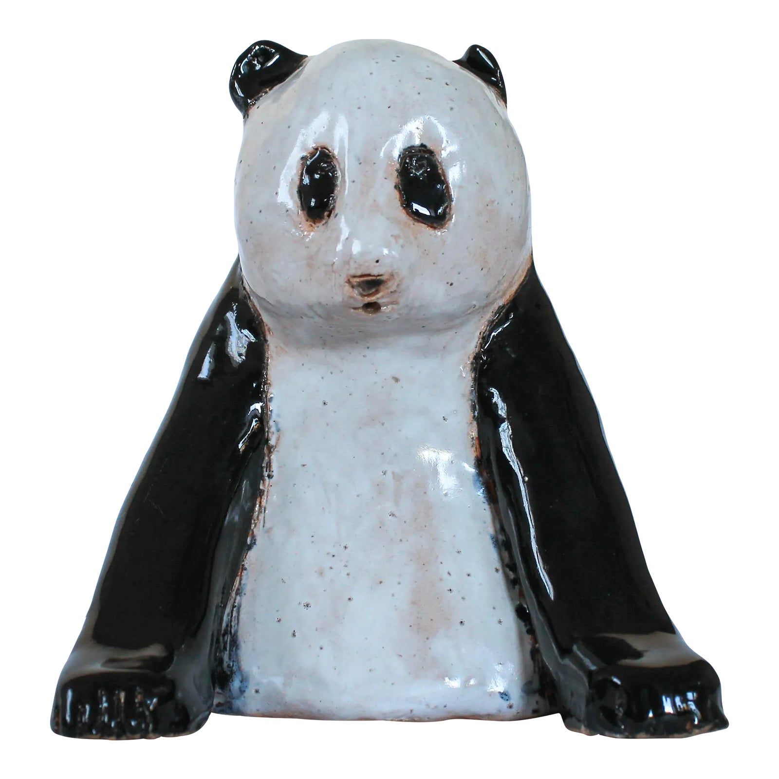 Vintage Studio Pottery Panda Bear Figure | Chairish