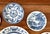 English Mid 20th Century Blue and White Wall Plate Grouping / Collection - Set of 9 For Sale - Image 3 of 12