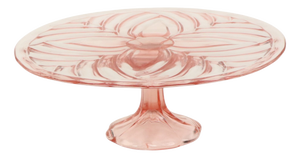 Art Deco Pink Cake Plate from Val Saint Lambert, 1930s