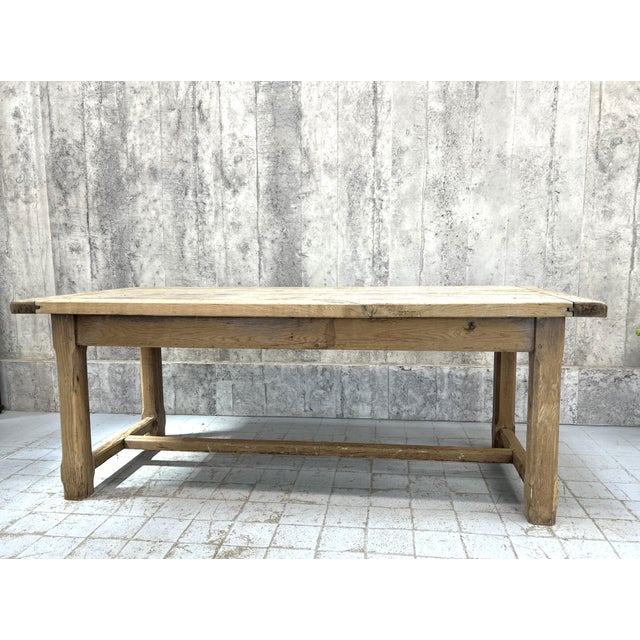 Rustic Farmhouse Refectory Dining Table in Oak For Sale - Image 13 of 13