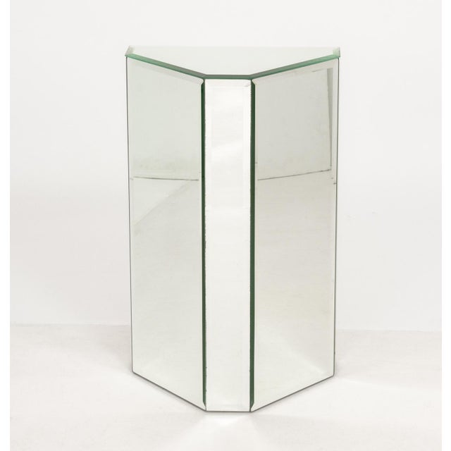 Modern Mirrored Pedestal Tables, 3 For Sale - Image 4 of 10
