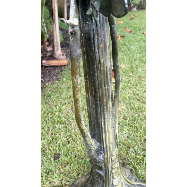 Mid 20th Century Monumental Signed Bronze Phoenix Sculpture by P. J. Moser – 68" Tall For Sale - Image 11 of 16