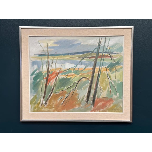 Birger Strååt, Landscape, 1950s, Oil Painting on Canvas, Framed For Sale - Image 17 of 18