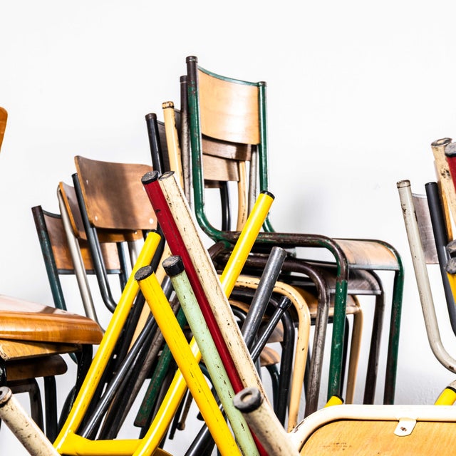 1950s Stacking Dining Chairs, 1950s, Set of 6 For Sale - Image 5 of 13