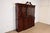 Baker Furniture Company Baker Furniture Style English Georgian Carved Mahogany Breakfront Bookcase Cabinet With Drop Front Secretary Desk For Sale - Image 4 of 16