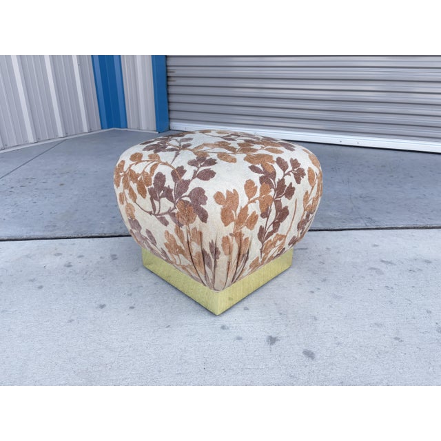 Cream 1970s Pair of Mid Century "Poufs" Ottomans Attributed to Marge Carson For Sale - Image 8 of 10