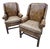 Pair of Henredon Leather Armchairs For Sale