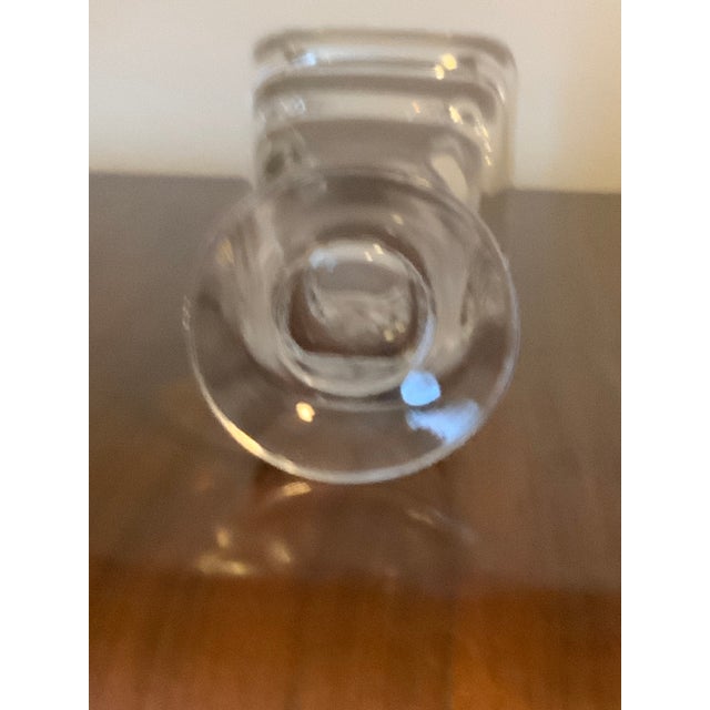1950s Mid-Century Modern Etched Marlin Crystal Vase With Provenance For Sale - Image 5 of 7