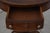 1970s Round Burl Walnut & Mahogany 1 Drawer Pedestal Table For Sale - Image 5 of 17