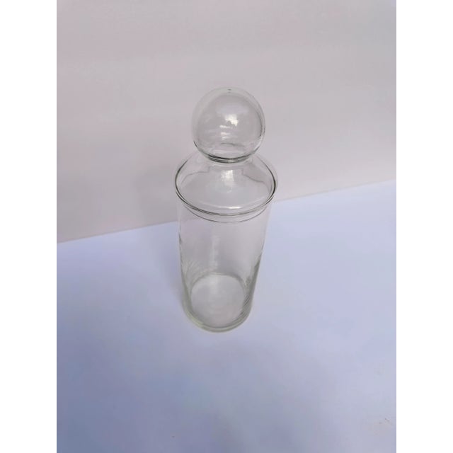 Apothecary Clear Glass Cylinder Jar For Sale - Image 4 of 6