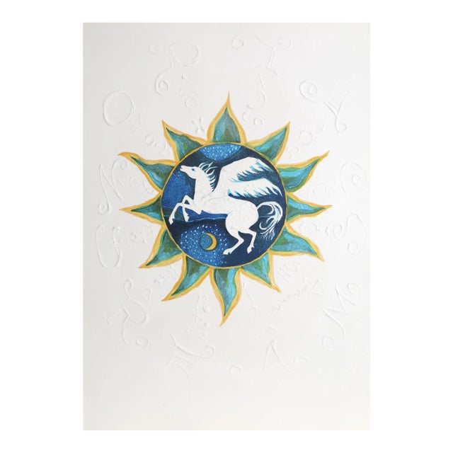 Pegasus Astrological Chart From the Zodiac of Dreams Series, Judith Bledsoe For Sale