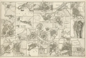Antique Map of Various Ports in France by Röder, 1800s