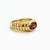 Modern Oval Bezel Garnet Ring for Men Silver, Gold, Size 10 For Sale - Image 3 of 5