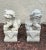 Late 20th Century Cast Stone Foo Dog Garden Ornaments - Pair For Sale - Image 5 of 7