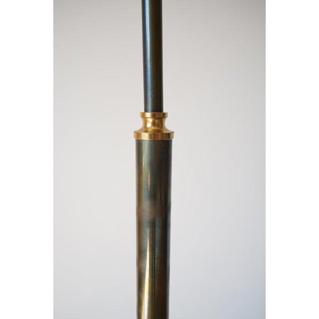 Metal Vintage Floor Lamp in Brass and Glass For Sale - Image 7 of 12