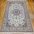 Textile Vintage Exceptionally Fine Persian Nain Habibian Area Rug, Hand-Knotted Wool & Silk, Floral Pattern, 7x10, Ivory & Blue For Sale - Image 7 of 16
