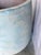 Cornflower Blue Terra Cotta Garden Urn With Verdigris Patina For Sale - Image 8 of 9