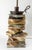 Mid-Century Carved Wood Book Stack Table Lamp For Sale - Image 4 of 10