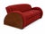 Art deco living room set. Sofa, loveseat, lounge chair, 2 stools. Set is sound, solid. Walnut veneer panels. Set was...