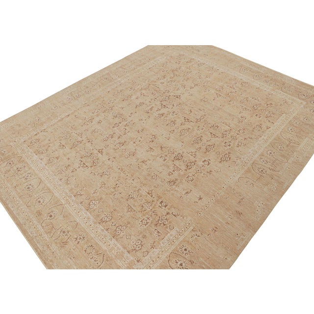 Rug & Kilim 2010s Rug & Kilim’s Oushak Style Oversized Rug in Taupe With Floral Patterns For Sale - Image 4 of 7