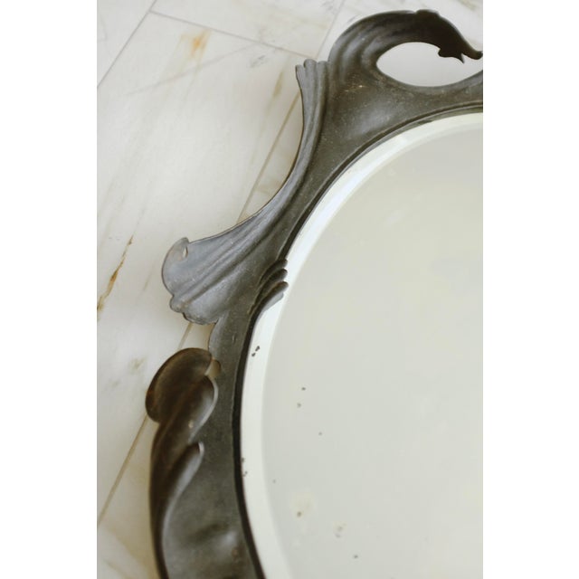 Metal Early 20th Century Wrought Iron Wall Mirror For Sale - Image 7 of 10