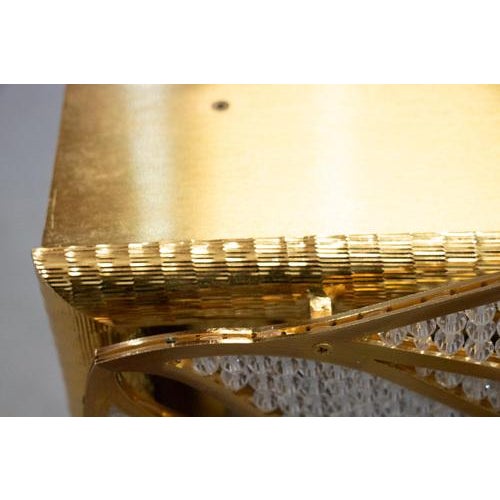 Majestic 38 Gilded Backlit Mirror with Swarovski Crystals by Kurt Faustig, Munich, 1990s For Sale - Image 11 of 17