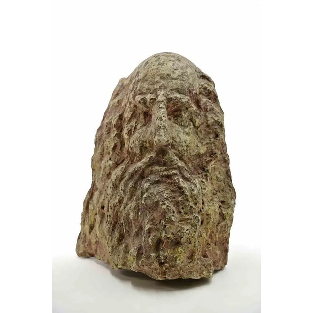 1960s Sirio Pellegrini, Portrait of Leonardo Da Vinci Sculpture, 1960s, Stone For Sale - Image 5 of 5