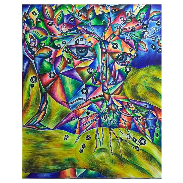 Miclea Roxana, The Essence Of Life, Original Acrylic & Oil on Canvas, 2021 For Sale