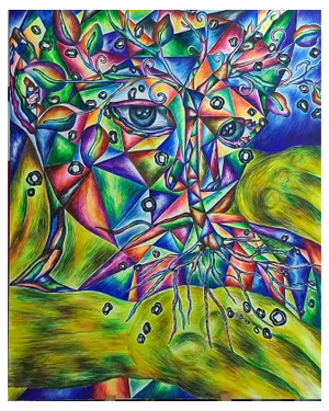 Miclea Roxana, The Essence Of Life, Original Acrylic & Oil on Canvas, 2021