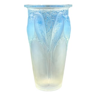 Ceylan Vase in Opalescent Glass by R. Lalique, 1924 For Sale