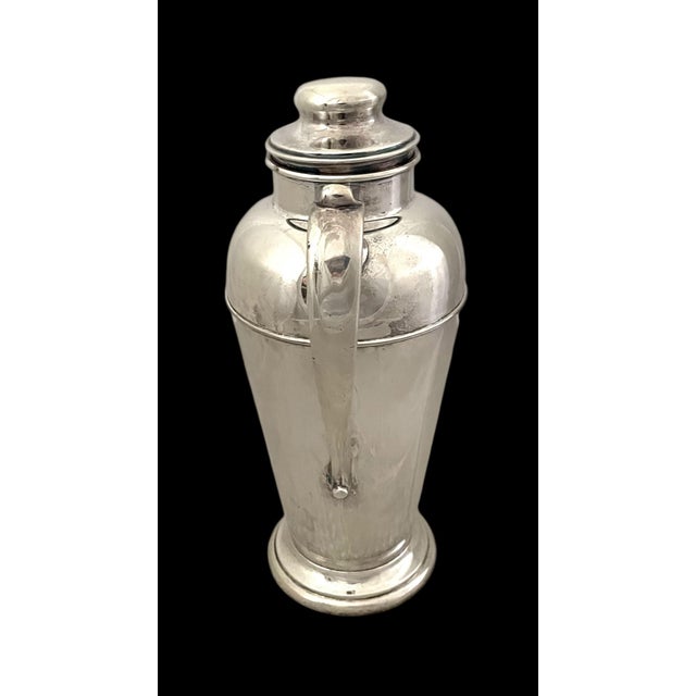 VTG Crescent Silverware MFG Co. Silver Plated Cocktail Shaker Art Deco For Sale - Image 4 of 8