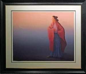 R.C.Gorman Sunrise Framed Original Lithograph 1990 Hand Signed