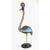 This very expressive crested crane art glass sculpture, from the 1970s, is a true work of art, in sophisticated blown...