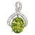 4.4ct Peridot Pendant with Earth Mined Diamonds in Solid 14K Gold Oval 11x9mm For Sale