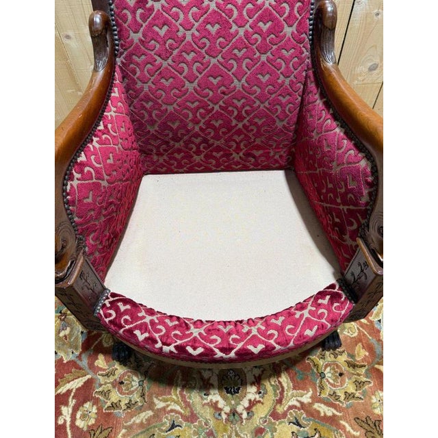 Wood Empire Mahogany Bergère Armchair For Sale - Image 7 of 9