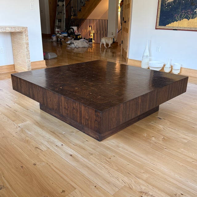 Wood Cocobolo Patchwork Cocktail Table For Sale - Image 7 of 9