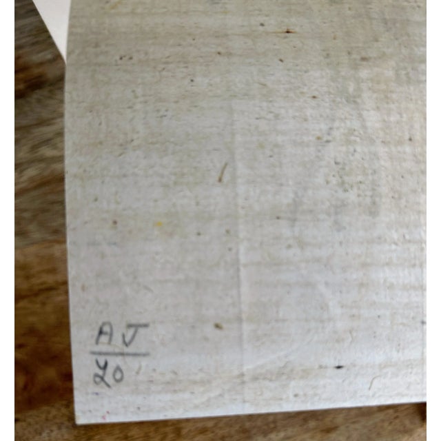 Violet Vintage Indian Mugal Violet Art Flower Painting For Sale - Image 8 of 9