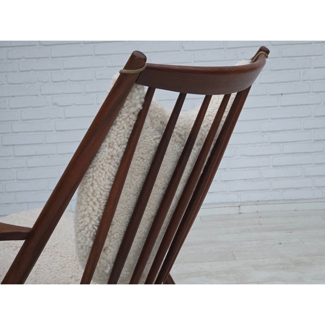 Vintage Danish Rocking Chair by Frank Reenskaug for Bramin, 1960s For Sale - Image 16 of 18