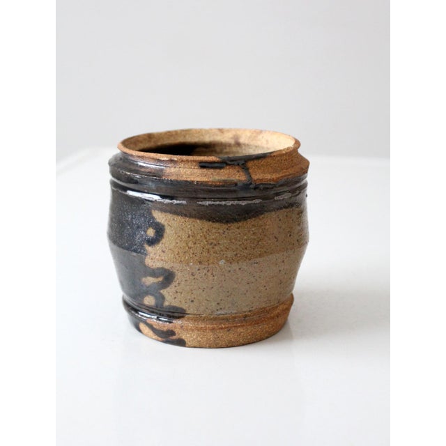 Contemporary Vintage Studio Pottery Vase For Sale - Image 3 of 10