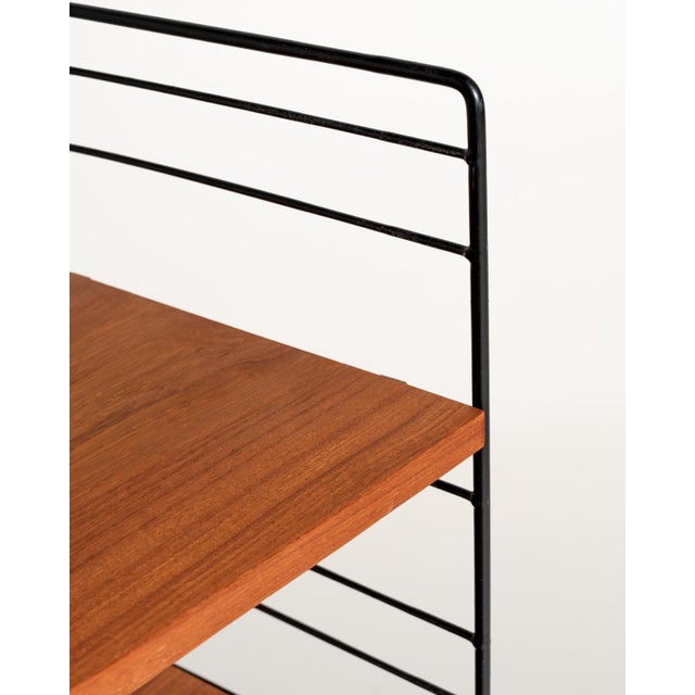 Scandinavian Freestanding Modular Bookcase in Teak and Metal, 1960s For Sale - Image 6 of 10