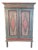 19th Century Antique Carved & Painted 2-Door Side Cabinet For Sale