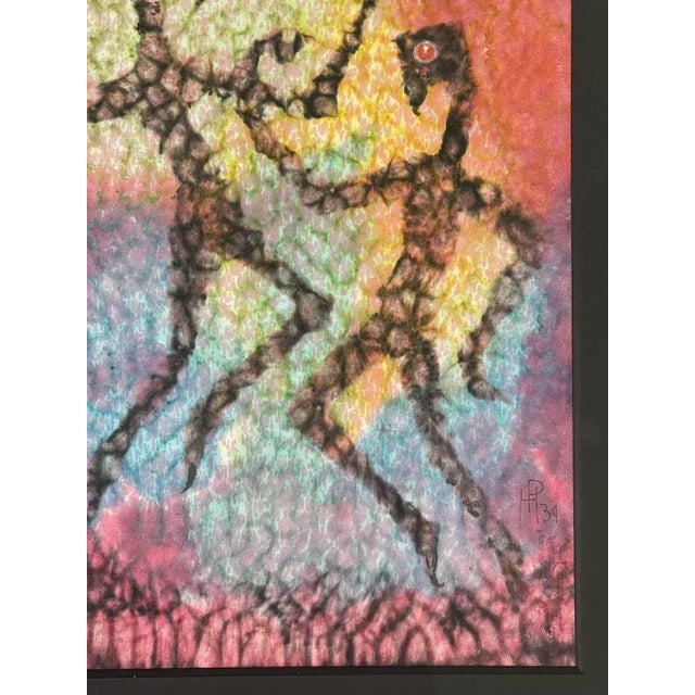1920s Henri Pfeiffer, Pas de deux, 1931, Watercolor, Framed For Sale - Image 5 of 11
