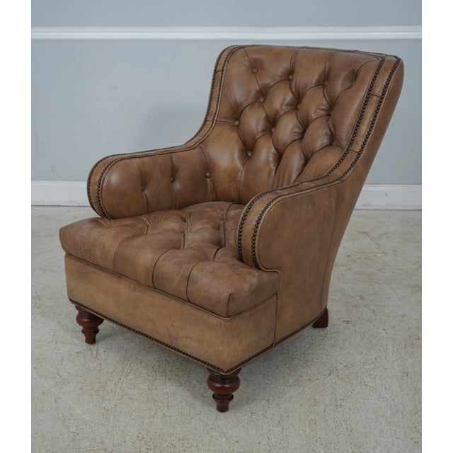 Maitland Smith Tufted Leather No.1134 Piper Chair For Sale - Image 13 of 13