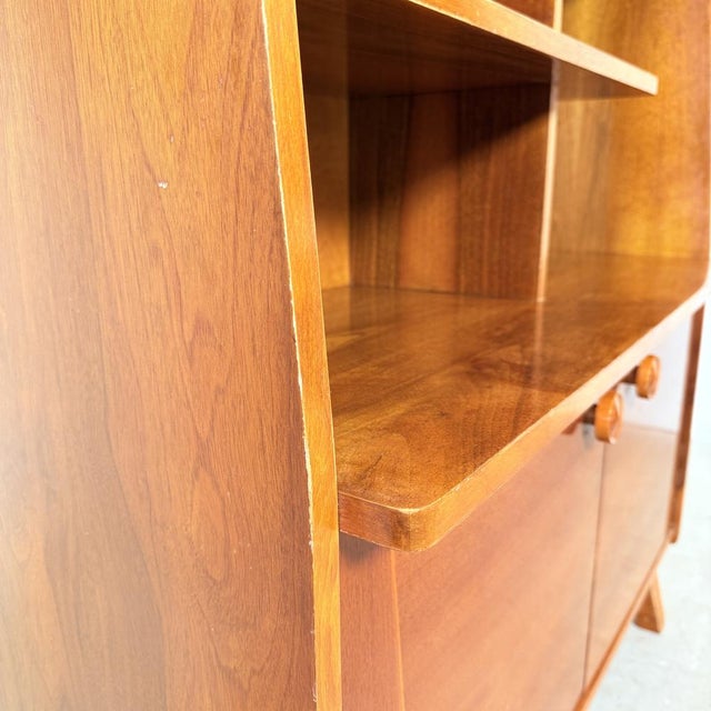 Vintage Bookcase in High-Gloss Walnut from Bilea, 1965 For Sale - Image 10 of 15