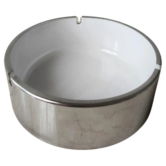 Mid-Century Modern 1960s Isamu Kenmochi Silver Ashtray Catch All Set of 2 For Sale - Image 3 of 10